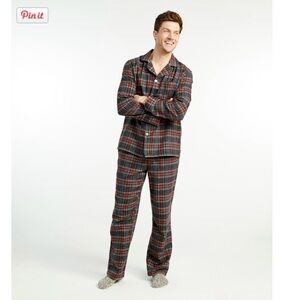 L.L. Bean | Men's Scotch Plaid Flannel Pajamas | 100% Cotton | LARGE TALL | NWT